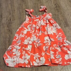 Floral Kids Dress in Red and White